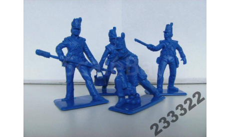 4 фигурки английских артиллеристов XVIII века(35мм), фигурка, scale0