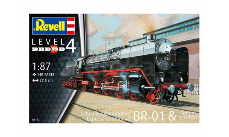 02172 сборная модель СКОРОСТНОЙ ПАРОВОЗ EXPRESS LOCOMOTIVE 2’2’ T32 1:87 Revell, сборная модель (другое), scale87