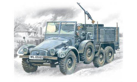 72451 Krupp L2H143 Kfz.70, Герм. легкий груз. автомобиль ICM 1:72, сборные модели бронетехники, танков, бтт, scale72