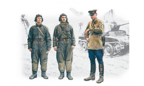 35181 Советский танков. экипаж, 1939-1942, фигуры. 1:35 ICM, миниатюры, фигуры, scale35