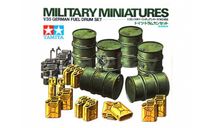 35186 TAMIYA Немецкие 200 л. бочки для топлива (6 шт.), 20 л. канистры для воды и топлива (1:35), сборная модель (другое), 1/35