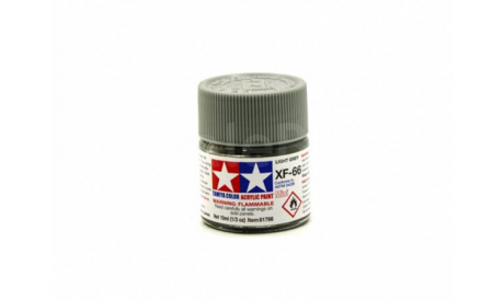 XF-66 LIGHT GREY FLAT, ACRYLIC PAINT MINI 10 ML. (СВЕТЛЫЙ СЕРЫЙ МАТОВЫЙ) TAMIYA 81766, фототравление, декали, краски, материалы, scale0