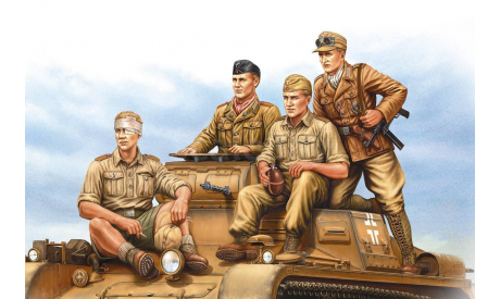 84409 German Tropical Panzer Crew 1:35 Hobby Boss, миниатюры, фигуры, scale32