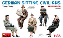 38006 фигуры GERMAN SITTING CIVILIANS ’30s-’40s (1:35) miniart, миниатюры, фигуры, scale35