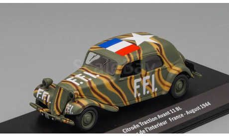 CITROEN Traction Avant 11BL - Forces Française de l’intérieur France - August 1944 1:43 Altaya, масштабная модель, scale43, Chrysler
