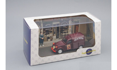 CITROEN 2CV фургон ’Félix Potin’ (1956), maroon в боксе  1/43, масштабная модель, Atlas, scale43, Citroën