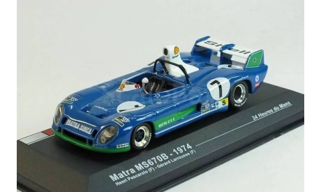 Matra MS670B Winner Le Mans Pescarolo-Larrousse 1974, синий Altaya 1/43, масштабная модель, scale43