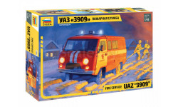 43001 Сборная модель УАЗ-3909 пожарная служба 1:43 ЗВЕЗДА