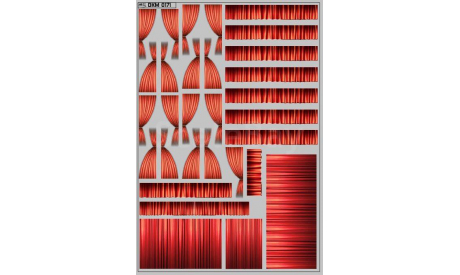 DKM0171	Набор декалей Шторки для Ikarus 256,красный (100х140)	Maksiprof 1:43, фототравление, декали, краски, материалы, scale43