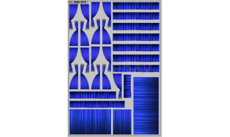 DKM0173	Набор декалей Шторки для Ikarus 256, синий (100х140)	Maksiprof 1:43, фототравление, декали, краски, материалы, scale43