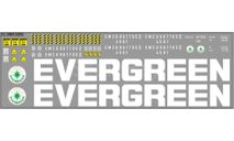 DKM1290 Набор декалей Контейнеры Evergreen 40 футов Maksiprof 1:43, фототравление, декали, краски, материалы, scale43