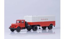 МАЗ-200В с полуприцепом МАЗ-5217, (красный/серый) Автоистория (АИСТ) 1:43, масштабная модель, УРАЛ, scale43