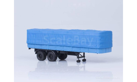 Н851 МАЗ-5205 полуприцеп с тентом голубой 1:43 Наш Автопром, масштабная модель, scale43