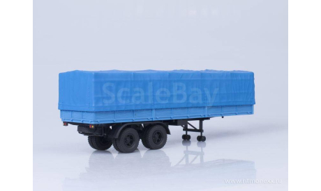 Н851 МАЗ-5205 полуприцеп с тентом голубой 1:43 Наш Автопром, масштабная модель, scale43