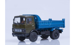 МАЗ-5551 самосвал (ранняя кабина, хаки-синий), 1988 г. Автоистория (АИСТ) 1:43