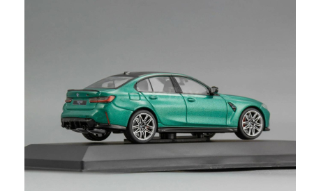 BMW M3 G80 2023 зеленый с черным Solido 1:43, масштабная модель, scale43