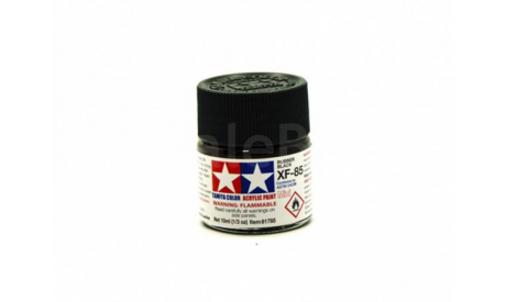 КРАСКА XF-85 Rubber Black flat, acrylic paint mini 10 ml. (Чёрная Резина матовый) Tamiya 81785, фототравление, декали, краски, материалы, scale0