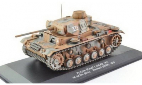Pz.Kpfw. III Ausf. L (Sd.Kfz.141) 16. Inf.Div. (Mot.) Voronezh (USSR) - 1942, масштабные модели бронетехники, Altaya, scale43