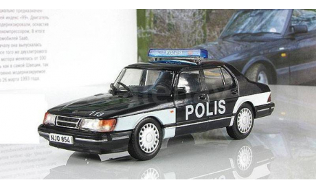 Saab 900 turbo Полиция Финляндии ПММ № 72, журнальная серия Полицейские машины мира (DeAgostini), Полицейские машины мира, Deagostini, 1:43, 1/43