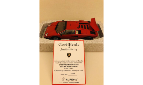 AutoArt Lamborghini Countach Walter Wolf, масштабная модель, scale18