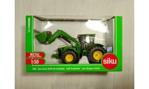 Трактор  John Deere 8430 с фронтальным погрузчиком SIKU 1/50, масштабная модель трактора, scale50