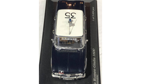 Масштабная модель. ALFA ROMEO Giulia 1600 Carabinieri (1970), dark blue, масштабная модель, Minichamps, 1:43, 1/43