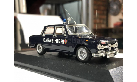 Масштабная модель. ALFA ROMEO Giulia 1600 Carabinieri (1970), dark blue, масштабная модель, Minichamps, 1:43, 1/43