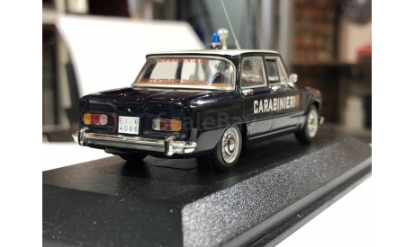 Масштабная модель. ALFA ROMEO Giulia 1600 Carabinieri (1970), dark blue, масштабная модель, Minichamps, 1:43, 1/43