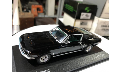 Коллекционная модель. Ford Mustang 1968 Black Minichamps, масштабная модель, 1:43, 1/43