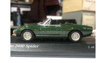 Коллекционная модель. FIAT Dino 2400 Spider 1972 Green. Minichamps, масштабная модель, 1:43, 1/43