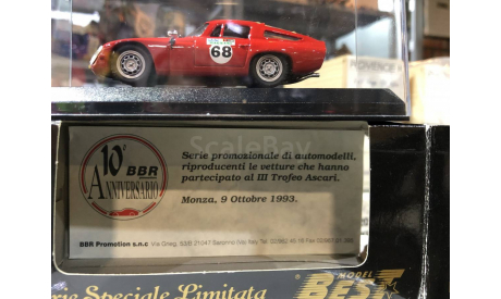 Коллекционная модель. ALFA ROMEO TZ1. III TROFEO ASCARI 1993., масштабная модель, Best model, scale43