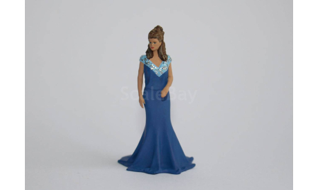 Фигурка 1:43 Девушка в синем платье., фигурка, Каморка, scale43