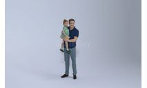 Фигурка 1:43 Папа с дочкой, фигурка, Каморка, scale43