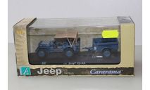 Jeep Willys CJ-2A с прицепом Cararama 1:43., масштабная модель, scale43