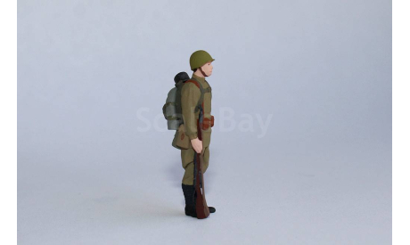 Фигурка в масштабе 1:43 Солдат РККА, фигурка, Каморка, scale43
