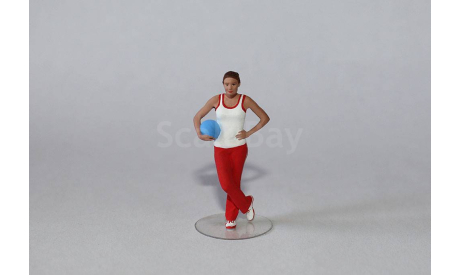 Фигурка в масштабе 1:43 Девушка с мячом., фигурка, Каморка, scale43