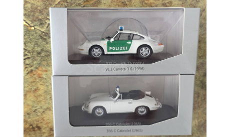 Porsche History Collection Police Car набор полицейских автомобилей, масштабная модель, Minichamps, scale43