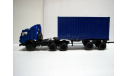 Камаз 5410 контейнеровоз, синий (Элекон), масштабная модель, 1:43, 1/43