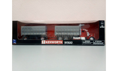 1/43 New Ray Kenworth W900 самосвал с прицепом (Нью-Рей, НьюРей), масштабная модель, New-Ray Toys, scale43