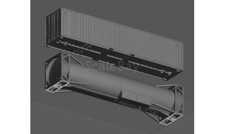 Танк - контейнер 40 футов  (кит под сборку и покраску)  - 1/43, запчасти для масштабных моделей, scale43