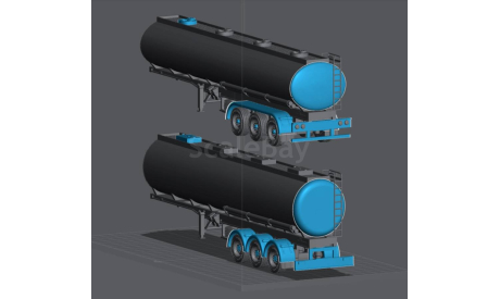 Полуприцеп цистерна (прицеп бочка) 3 оси ’BP’ - 1/43, масштабная модель, еМ, MAN, scale43