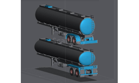 Полуприцеп цистерна (прицеп бочка) TEXACO чёрная - 1/43, масштабная модель, еМ, Peterbilt, scale43