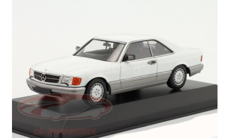 Mercedes 560 SEC (C126) белый Minichamps  1/43, масштабная модель, scale43, Mercedes-Benz
