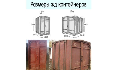 Контейнер 3 т ЖД СССР (готовые) ’3C’ - 1/43, запчасти для масштабных моделей, ГАЗ, scale43