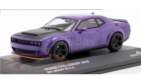 Dodge Challenger SRT Demon V8 ФИОЛЕТ SOLIDO  1/43, масштабная модель, 1:43