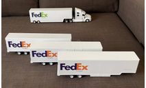 Полуприцеп фургон (прицеп) FedEx 2 оси, низкорамник - 1/43 IXO, масштабная модель, scale43, IXO грузовики (серии TRU), Peterbilt