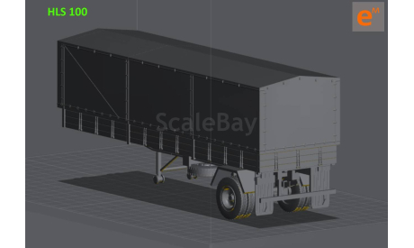 kit Полуприцеп (прицеп) HLS-100 (ГДР) для IFA W50 - 1/43, масштабная модель, scale43, еМ