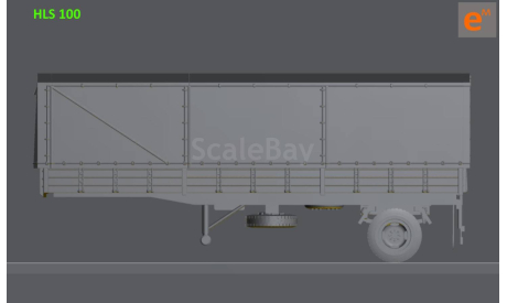 kit Полуприцеп (прицеп) HLS-100 (ГДР) для IFA W50 - 1/43, масштабная модель, scale43, еМ