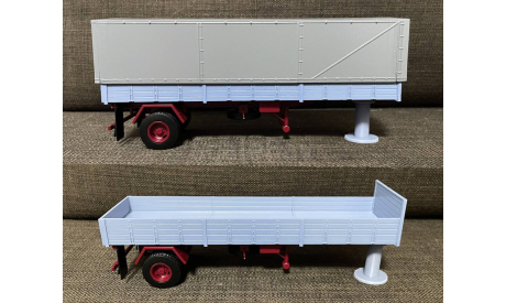 kit Полуприцеп (прицеп) HLS-100 (ГДР) для IFA W50 - 1/43, масштабная модель, scale43, еМ