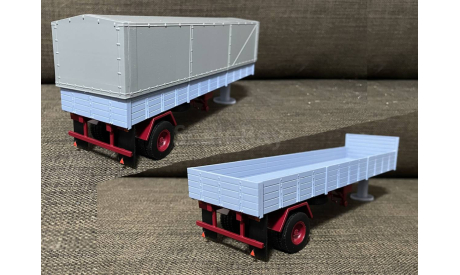 kit Полуприцеп (прицеп) HLS-100 (ГДР) для IFA W50 - 1/43, масштабная модель, scale43, еМ